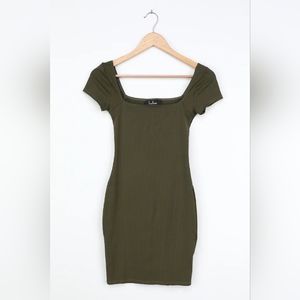Olive Green Mini Dress